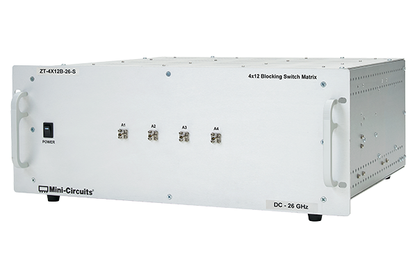 Blocking Switch Matrix, 4 x 12, DC - 26.5 GHz, 4U, 3.5 mm